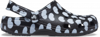 Crocs Classic Heart Print Clog Black / White