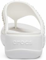 Crocs Monterey Shimmer Wedge Flip Women Oyster