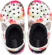 Crocs Classic Tie Dye Lined Graphic Clog Kids Black / Multi