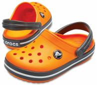 CROCS Crocband Clog Kids Blazing Orange / Slate Grey