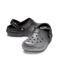 Crocs Classic Glitter Lined Clog black / silver