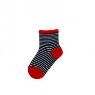 Gestriefte Kindersocken Black/Red