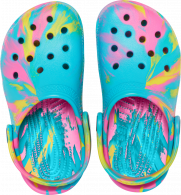 Kids Classic Marbled Clog Digital Aqua / Multi