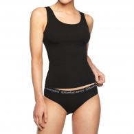 BAMBOO BASIC Singlets ANNA 2-pack Black