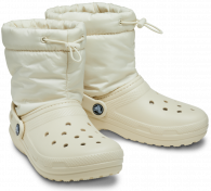 Crocs Classic Lined Neo Puff Boot BONE