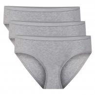 BAMBOO BASIC HIP SLIP MILA 3-pack LIGHT GREY MELANGE