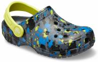 Classic Printed Clog Kids charcoal/citrus