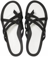 Crocs Swiftwater Webbing Flip Woman Black / White