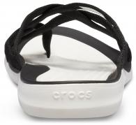 Crocs Swiftwater Webbing Flip Woman Black / White