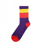 Gestreifte Kindersocken Vijolična/Rumena/Koralna