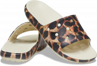 Classic Crocs Animal Remix Slide Bone/Leopard