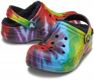 Crocs Baya Lined Tie Dye Graphic Clog Kids Multi