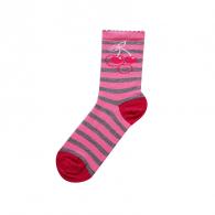 Mädchensocken mit Kirsche Pink/Siva