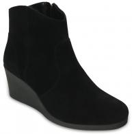 Leigh Suede Wedge Bootie Black