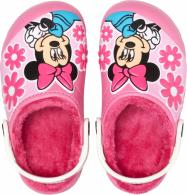  Crocs Fl Minnie Mouse Lined Clog Kids Pink Lemonade